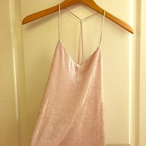 Express pink metallic top. New!